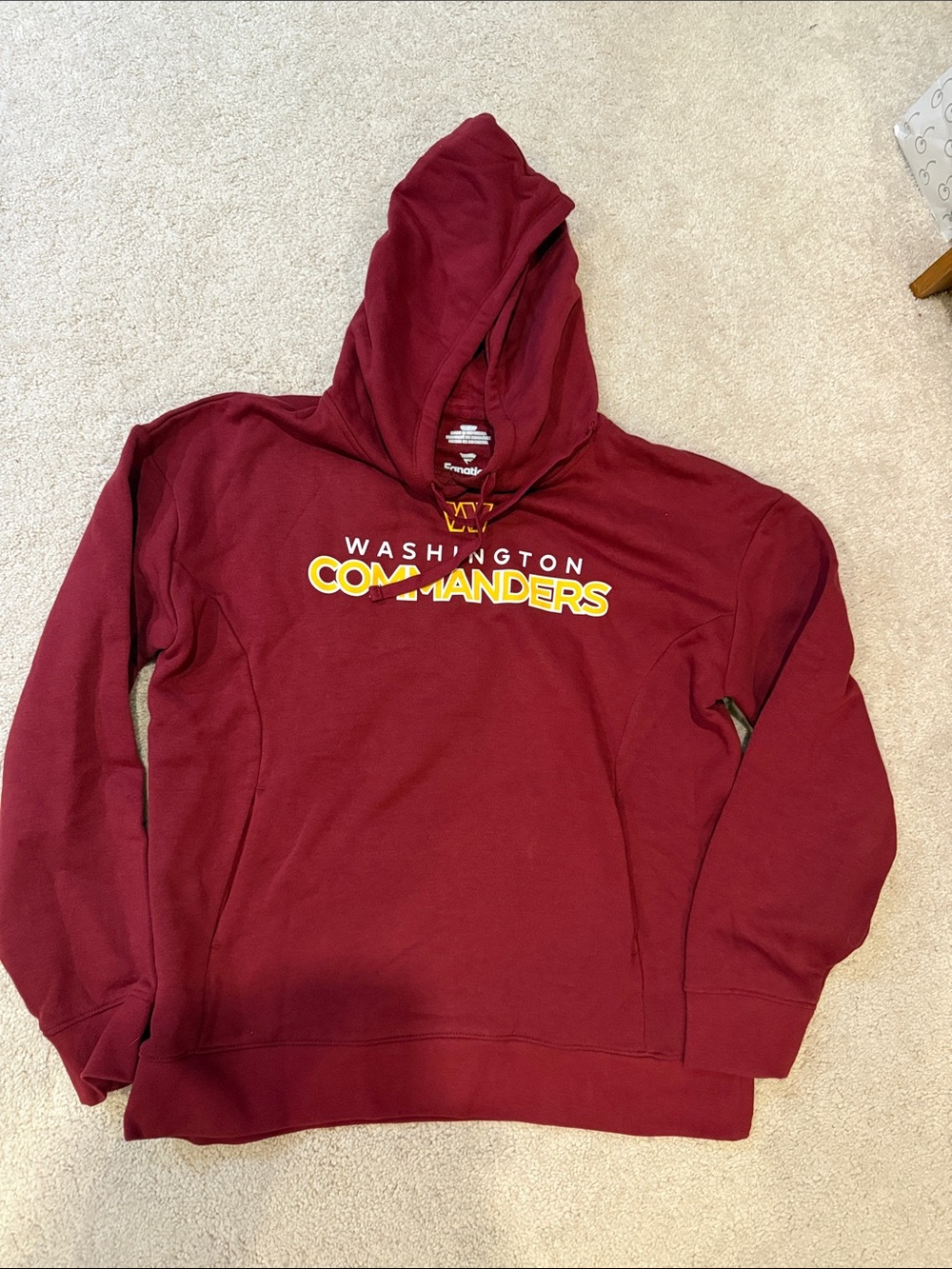 Fanatics Washington Commanders Maroon Crewneck Hoodie - Women’s NWOT